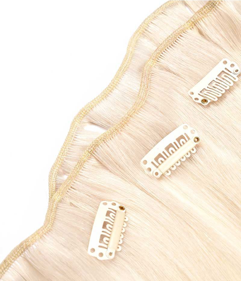 Machine hair weft _snap fastener weft clip button hair extension_