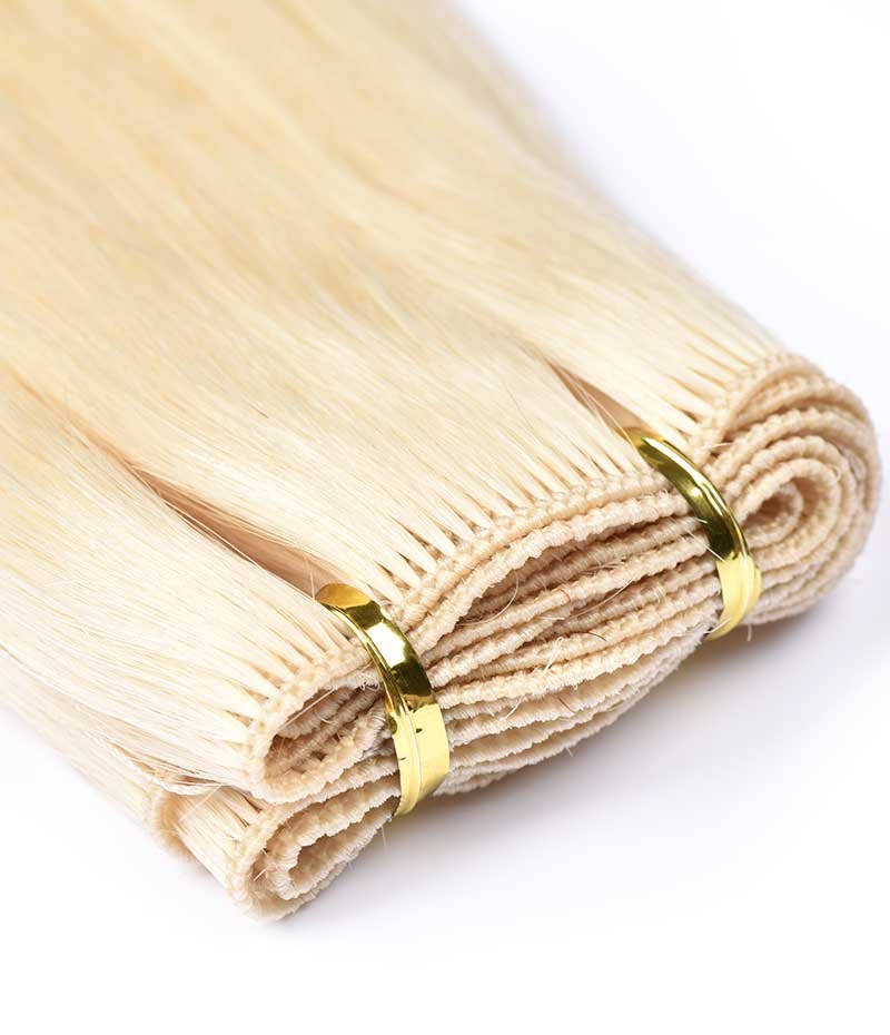 hand tied wefts