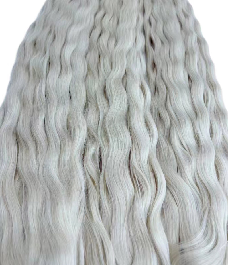 blond curly hair​