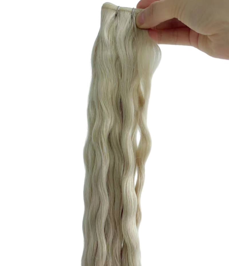 honey blonde curly hair